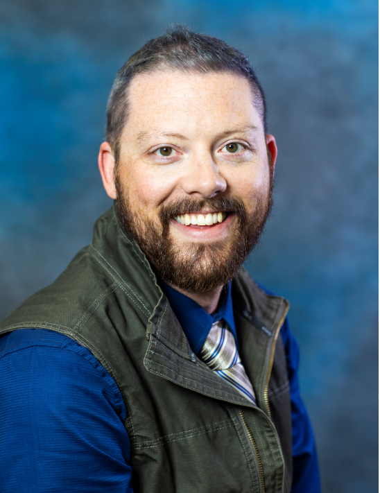 Studio head shot of a man