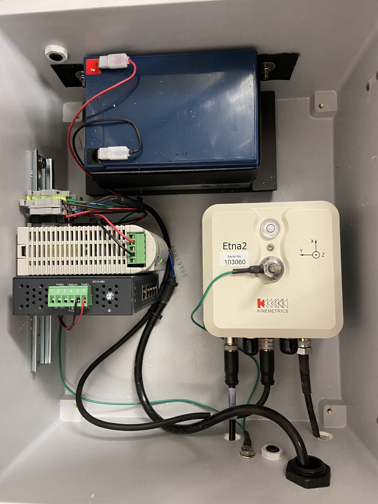 Photo credit: Yue Zhao, University of Alaska Anchorage. Inside a strong-motion sensor