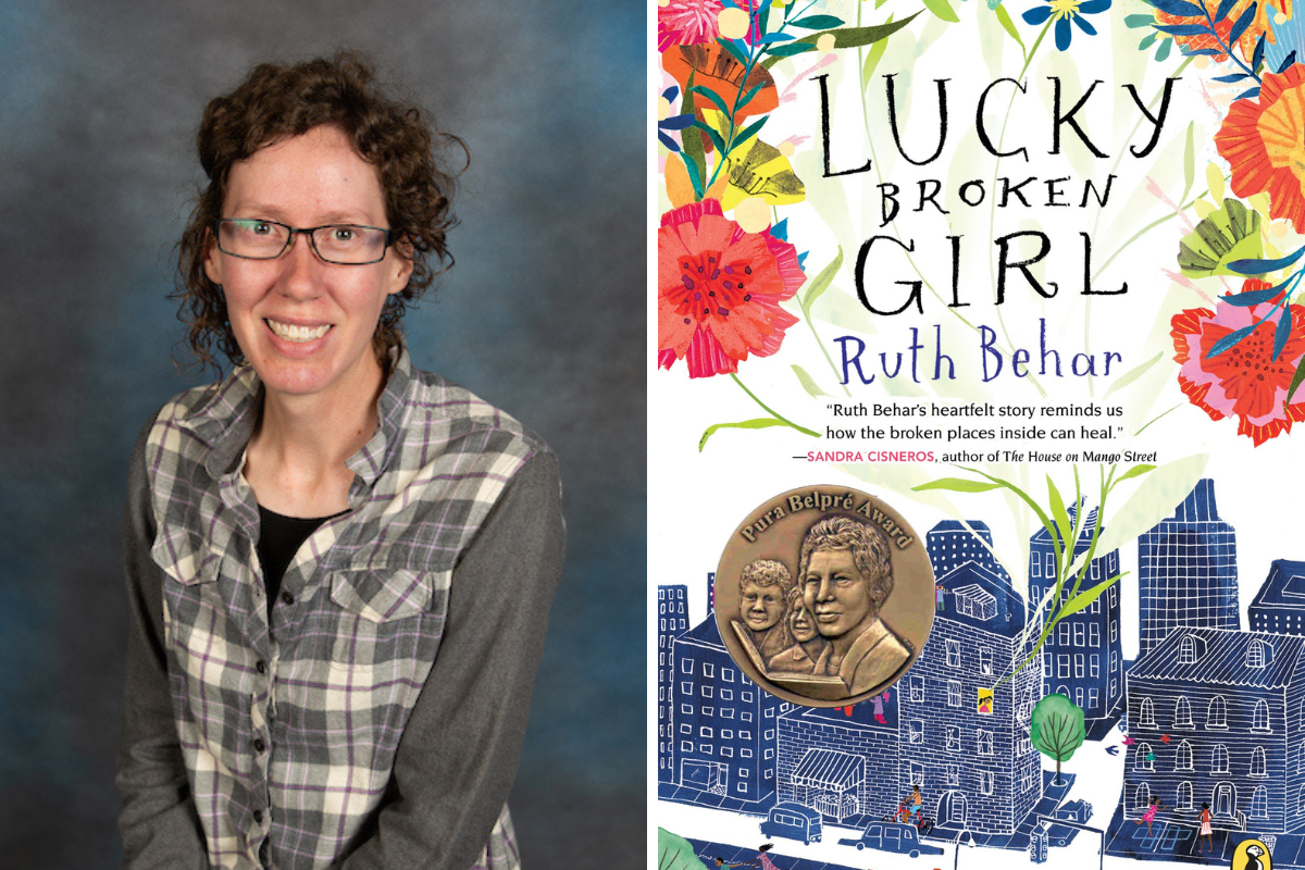 Gwen Retterer (left), Lucky Broken Girl by Ruth Behar cover