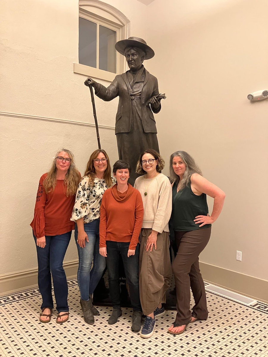 2025 Willa Cather Center Resident Writers 2025 Willa Cather Center Resident Writers from left to right: Lena Hari (novelist), Angela Hansen (poet), Allison Strauss (historian), Lynne Nugent (Memoirist), MFC Feeley (novelist)