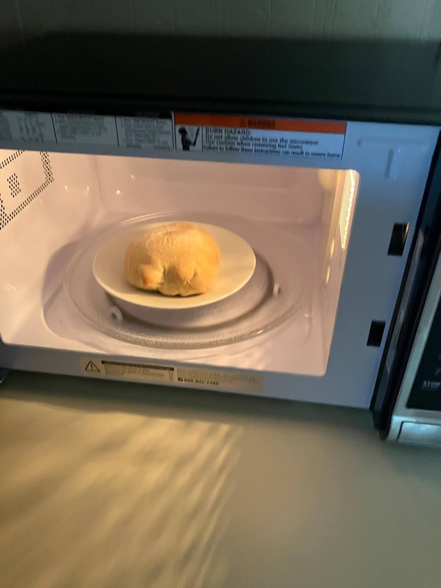 Runza Runza in a microwave