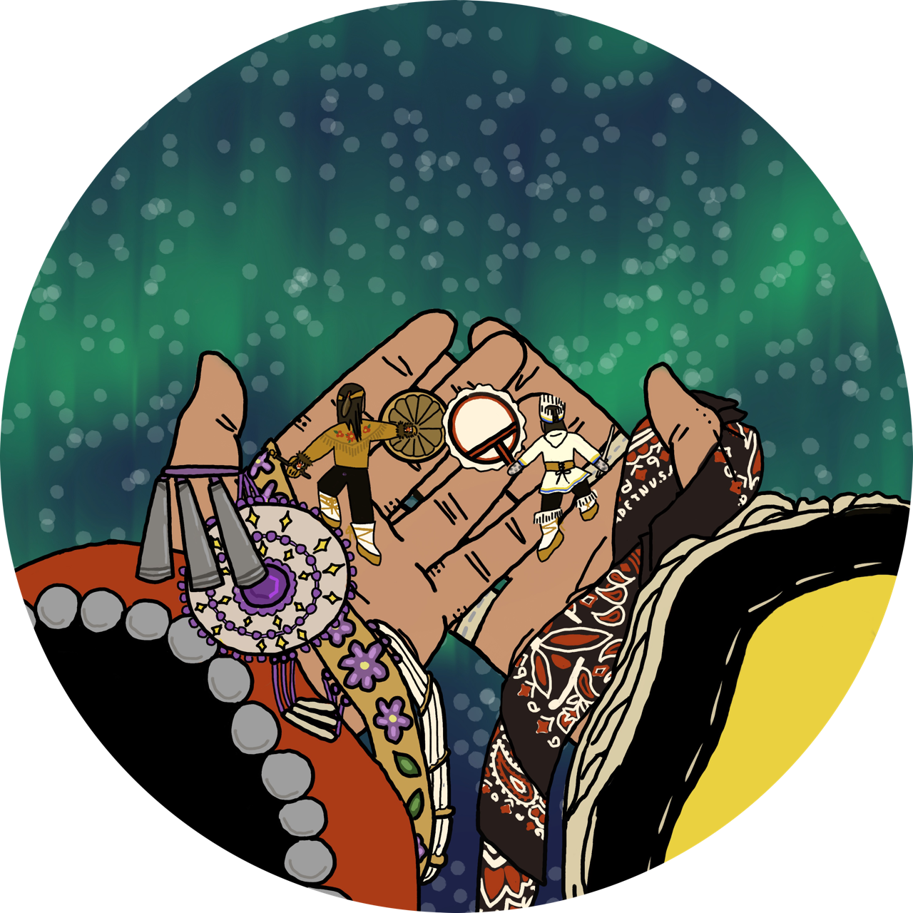 Illustrated logo with text "Elevating Our Strength in Unity: 2026 Festival of Native Arts"