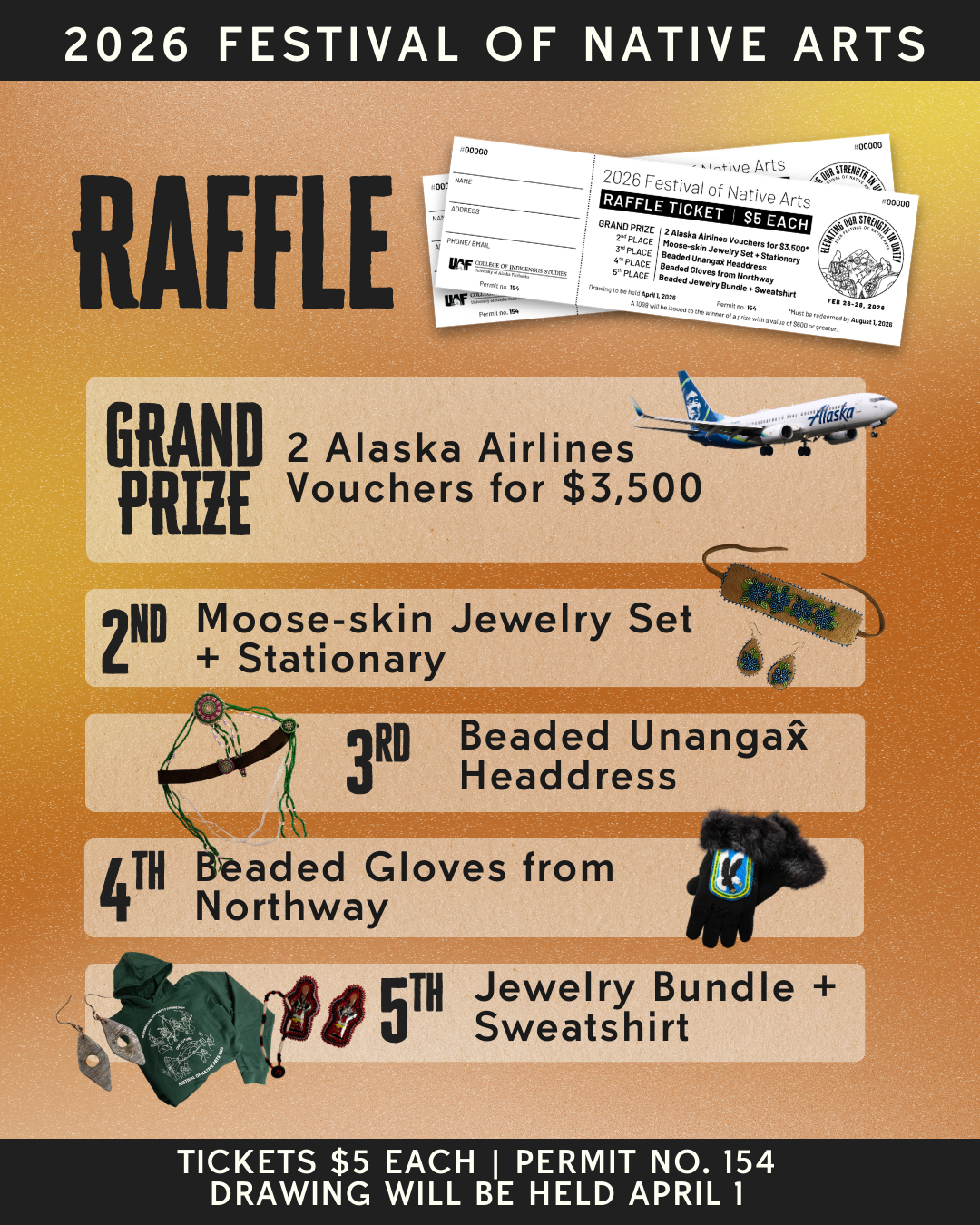 Raffle flyer with prizes