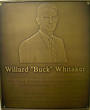 Willard "Buck" Whitaker plaque