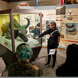 UA Museum of the North emerging scholars museum tour. UAF photo by Leif Van Cise.