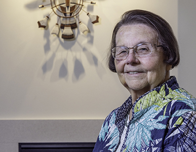 Linda Hulbert at her home in Fairbanks, Alaska, in October 2022.