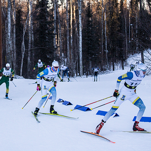 Skiing compentetion on the UAF ski trails.