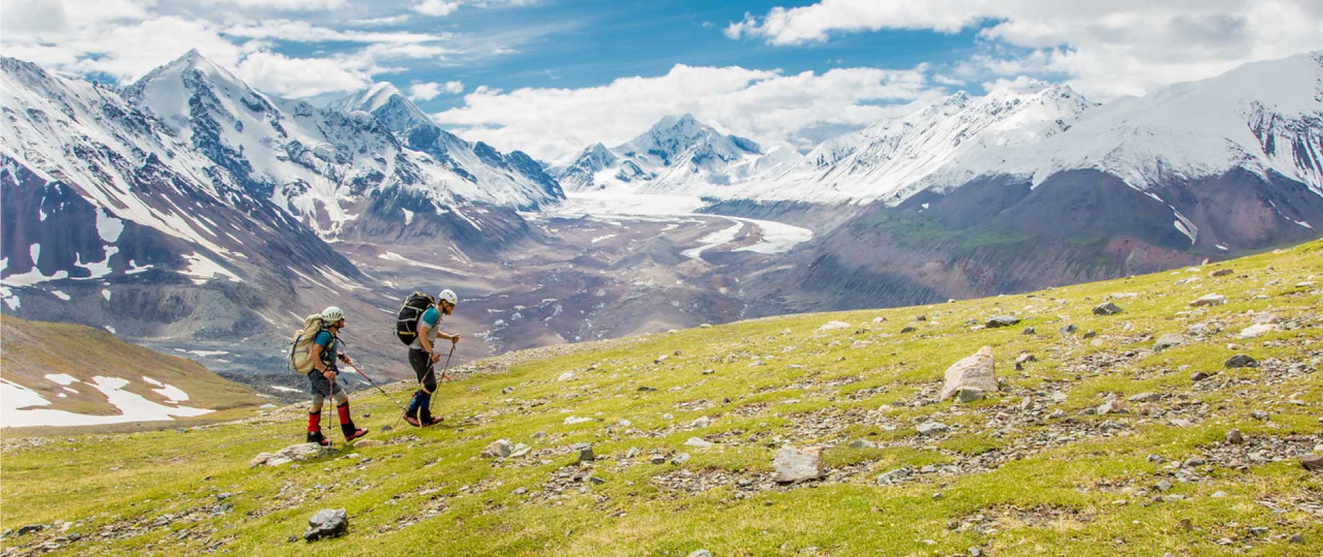 Students hike in Alaska