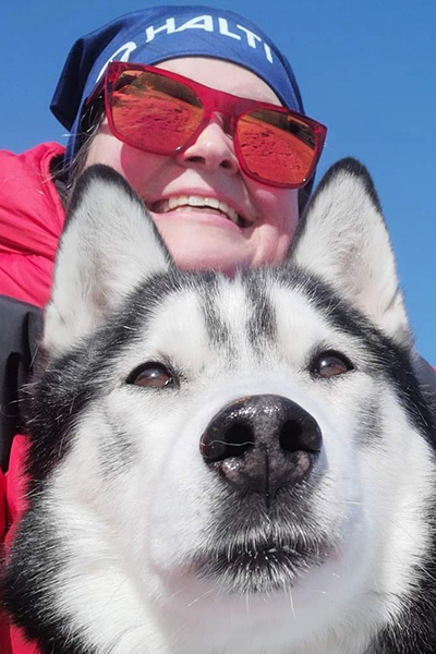 Woman and dog