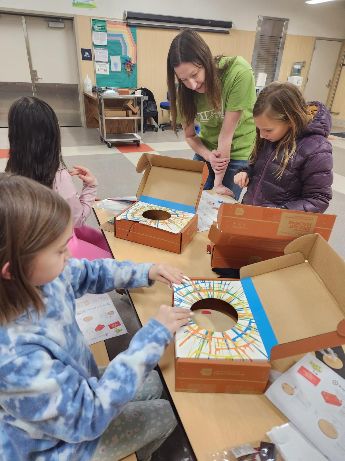 Group of people working on craft