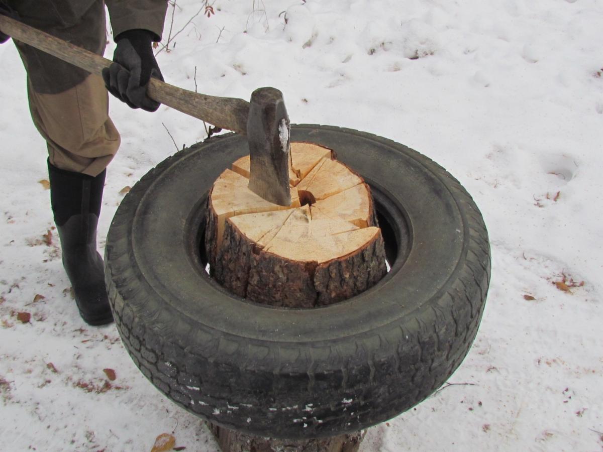 Lumber in a tire