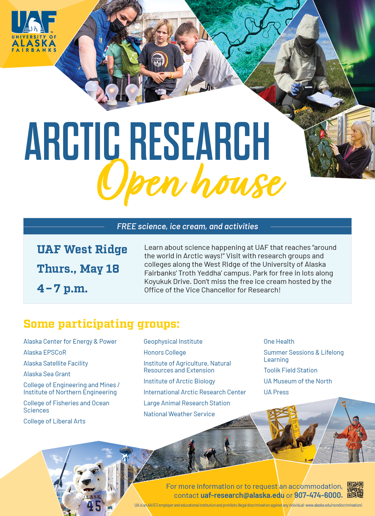 Arctic Reasearch open house flyer