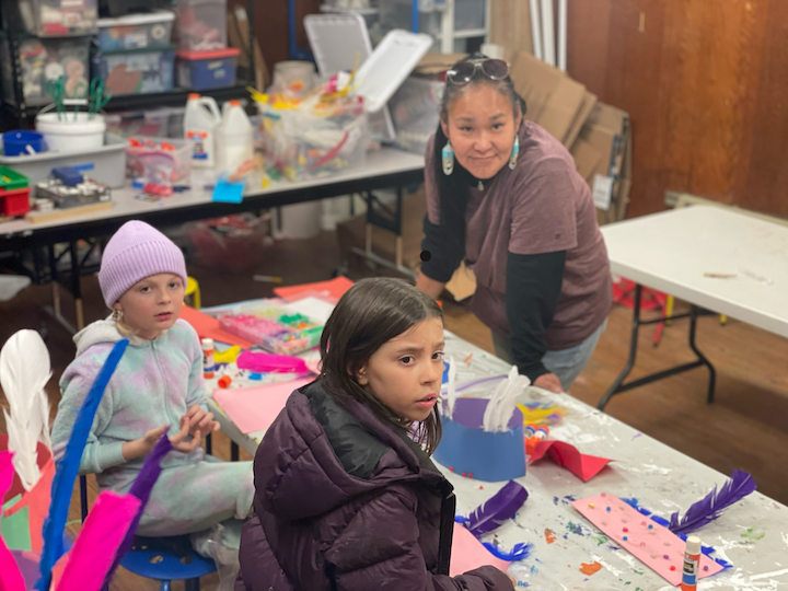 People seated at table