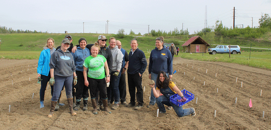 Group of people in field