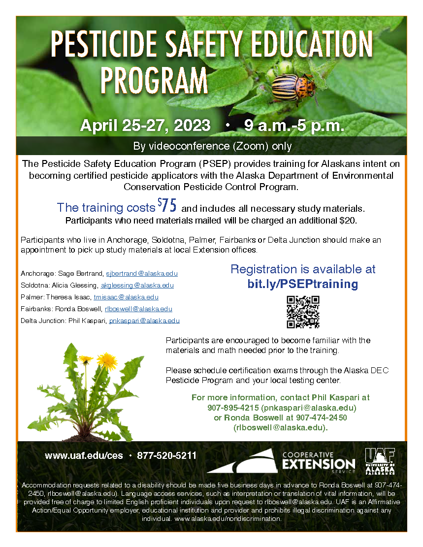 PSEP April training flyer