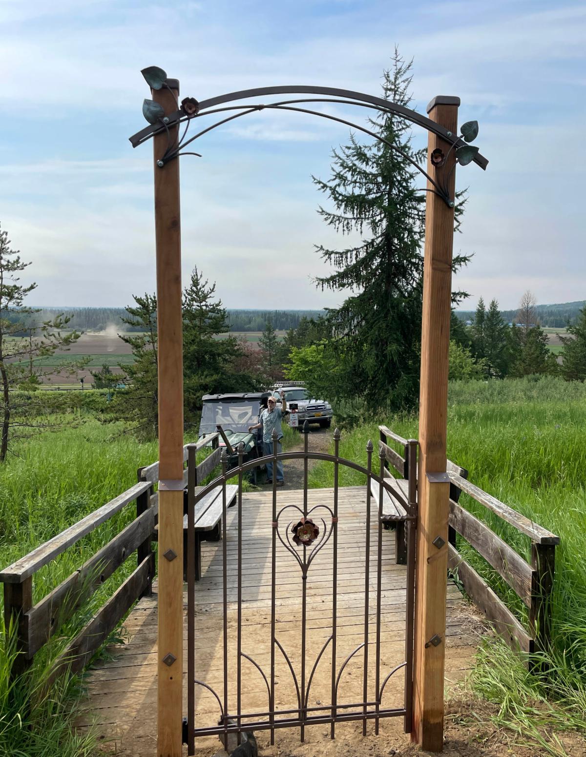 Entrance gate to a garden