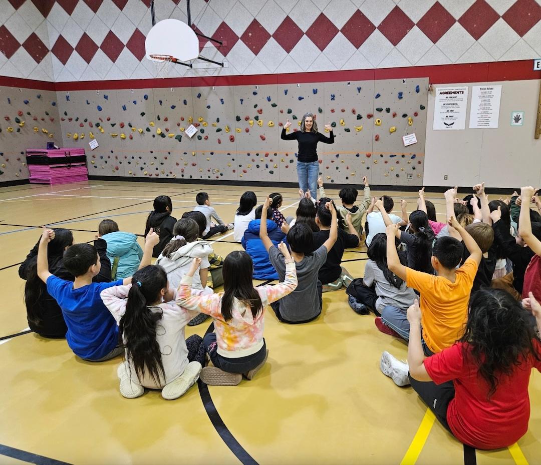 Group of people in arena