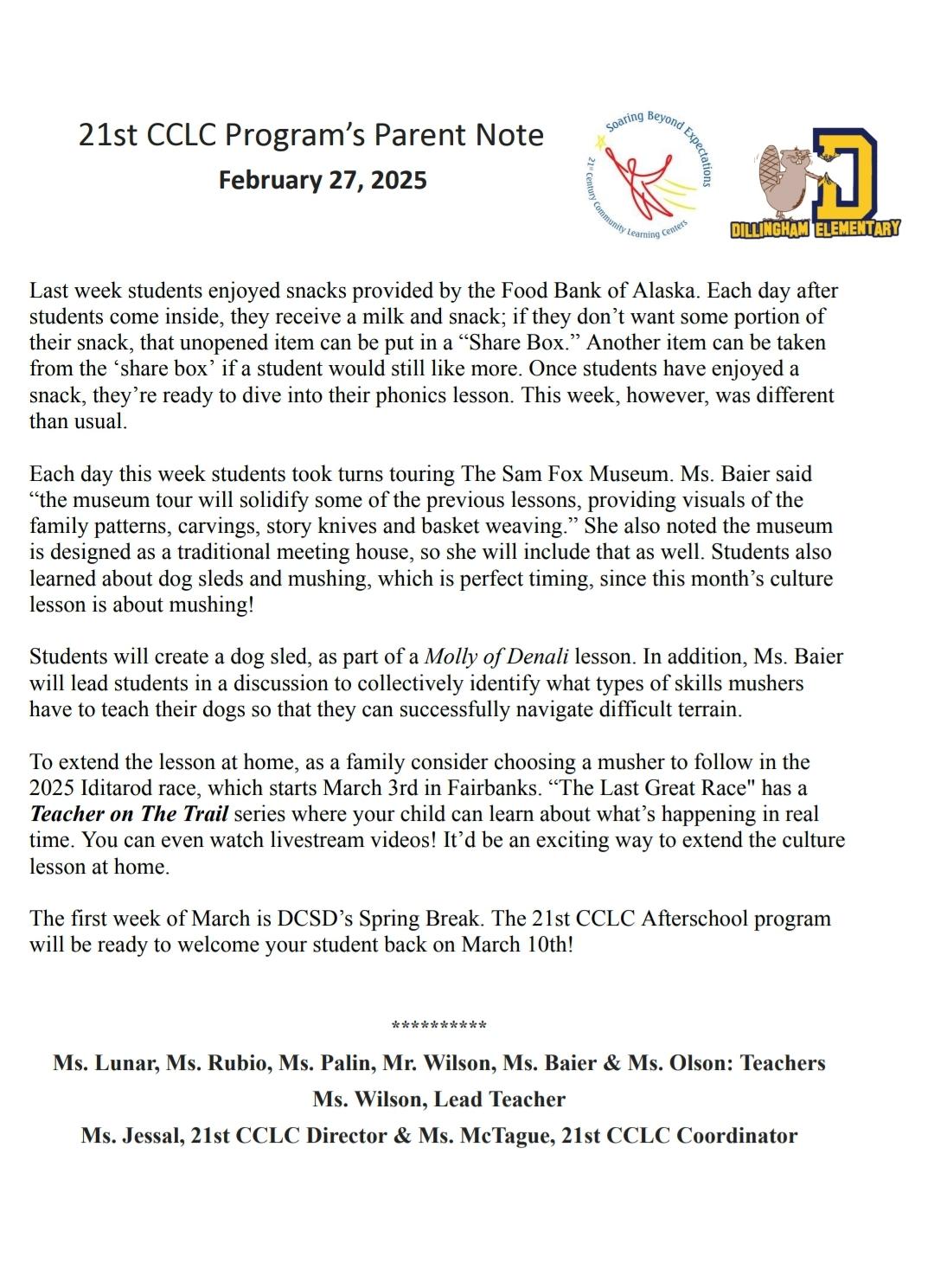 Program's parent note