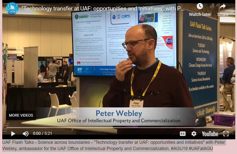 Peter Webley gives a flash talk at AGU