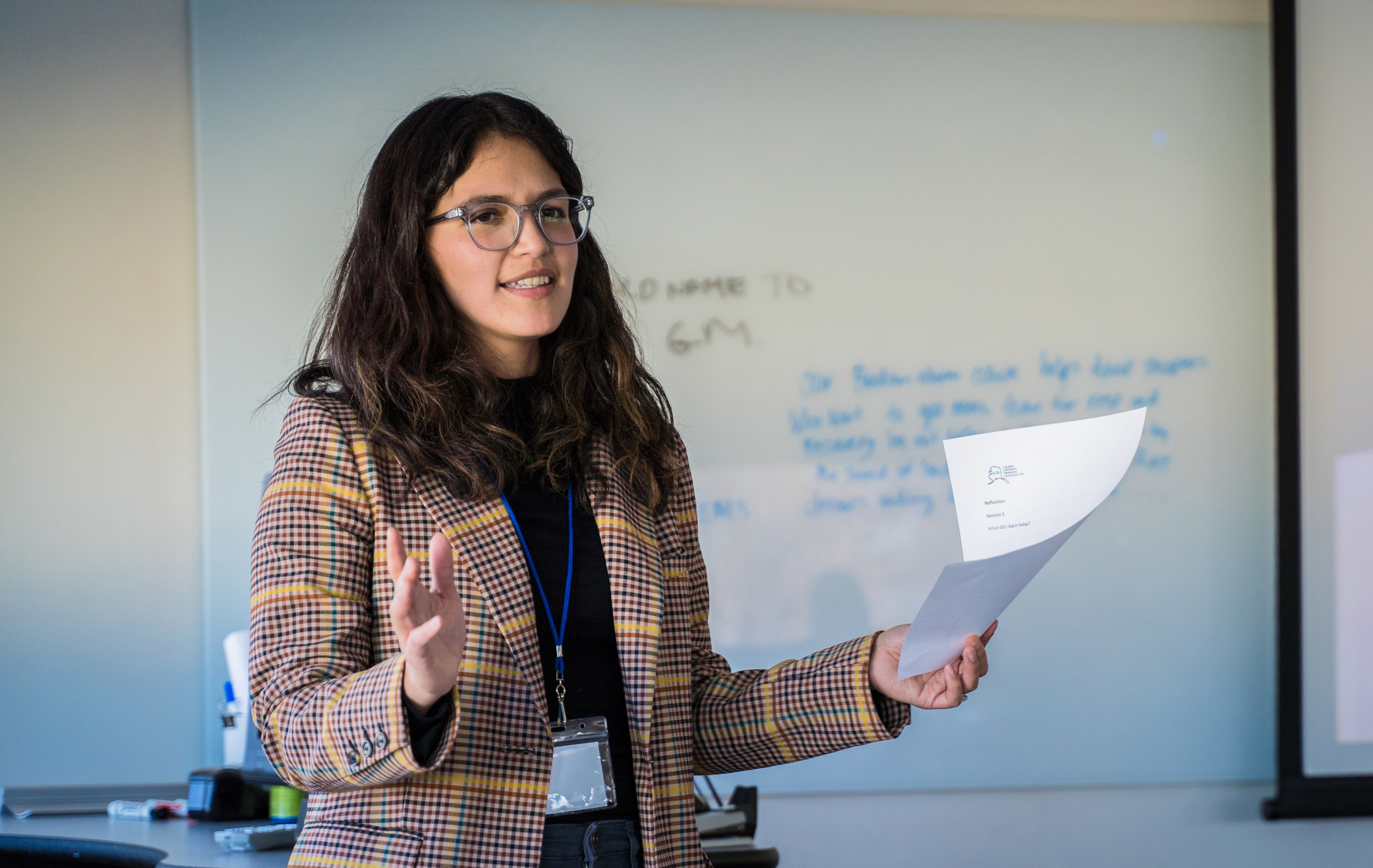 Evelyn Jacome is the Alaska Federal and State Technology Partnership program lead at Center ICE. Photo by Jeff Fisher.