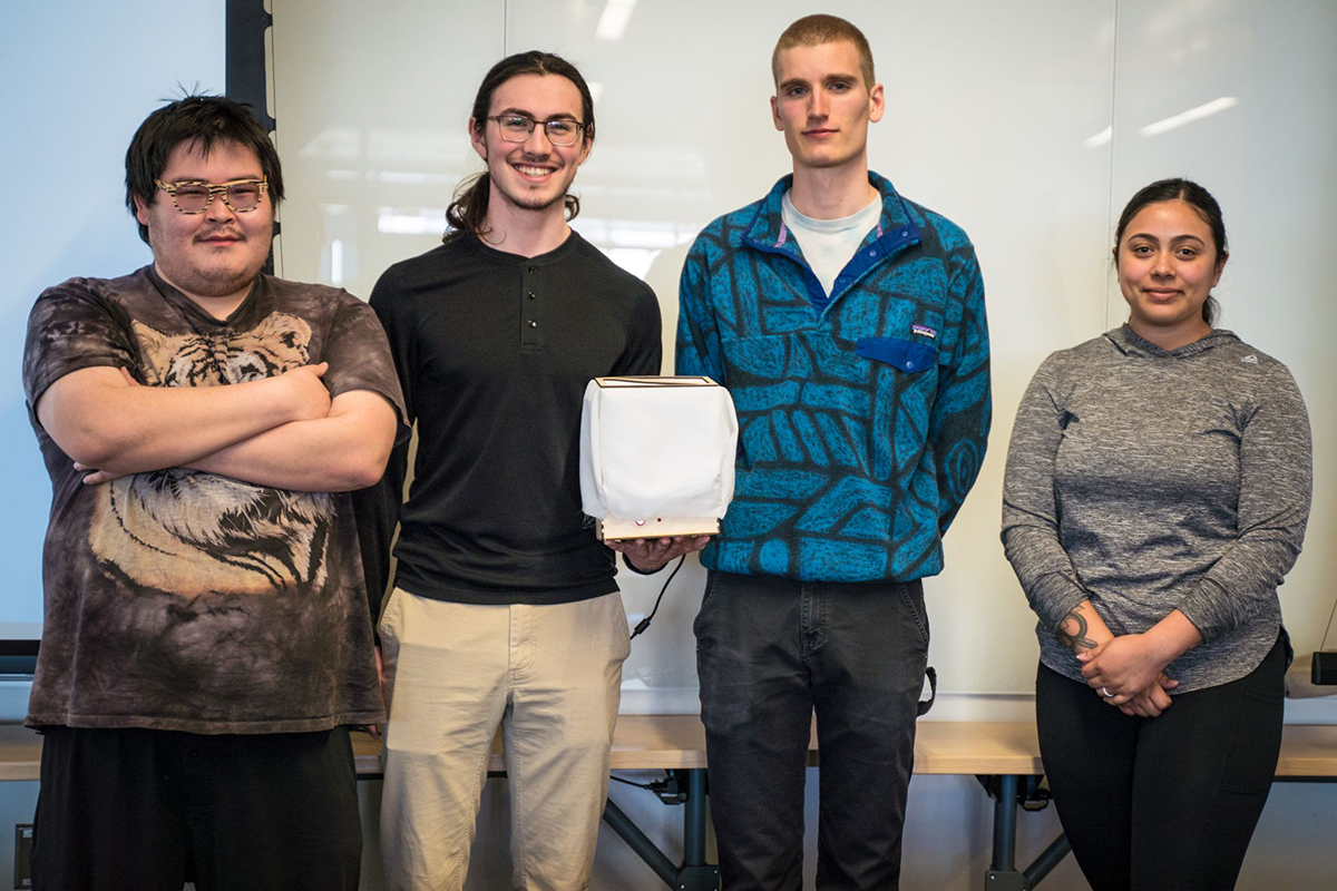 Four students in a row 