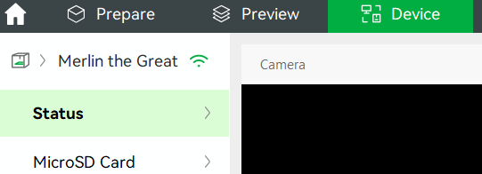 From the device tab, you can load/unload filament, or send a print directly to the printer.