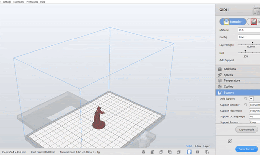 An animated image showing how to print