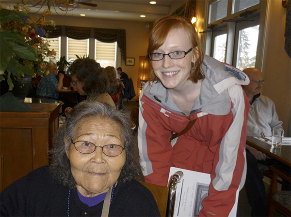 Mrs Nanalook with Keely, project Graphic Designer, in 2013