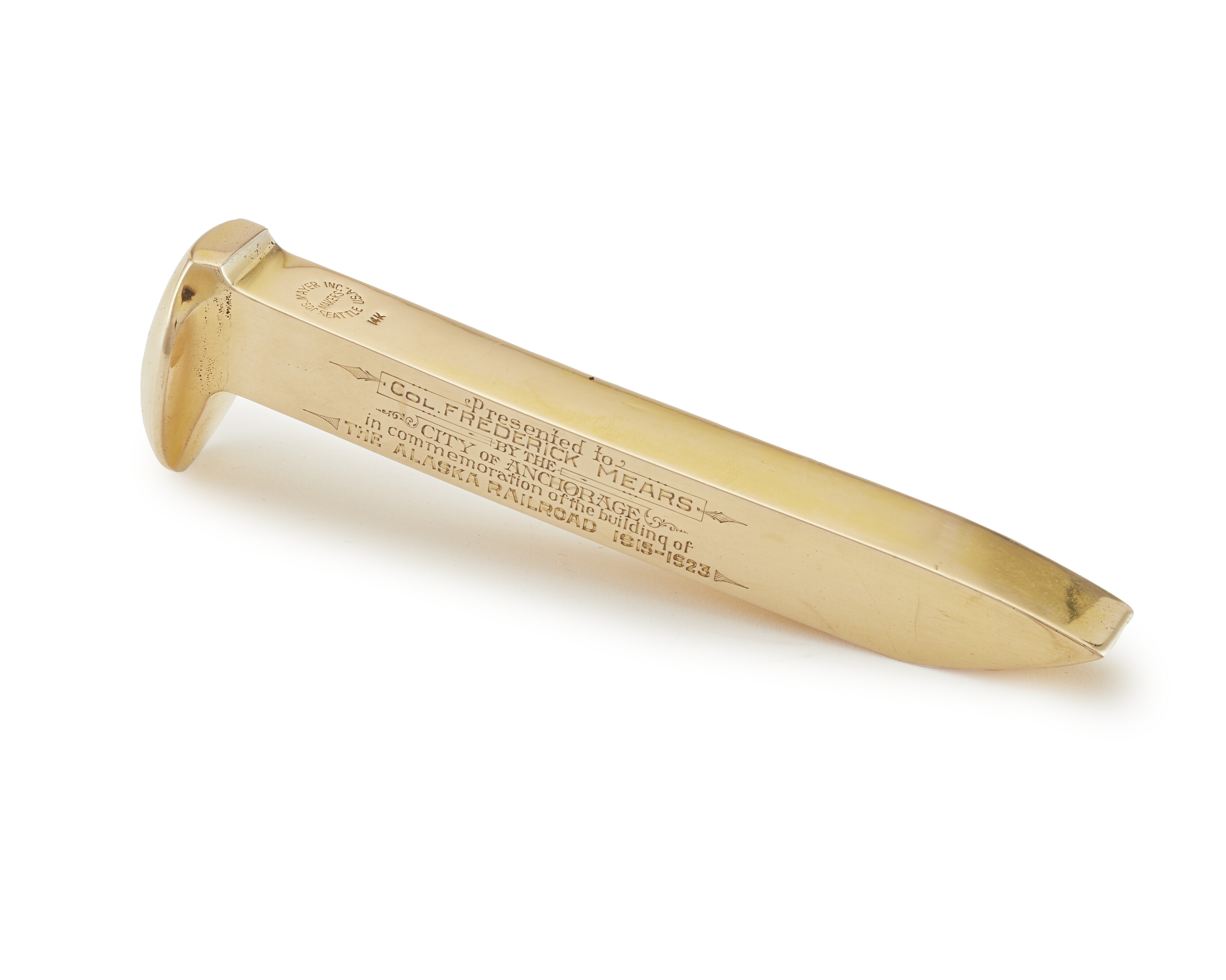 golden railroad spike