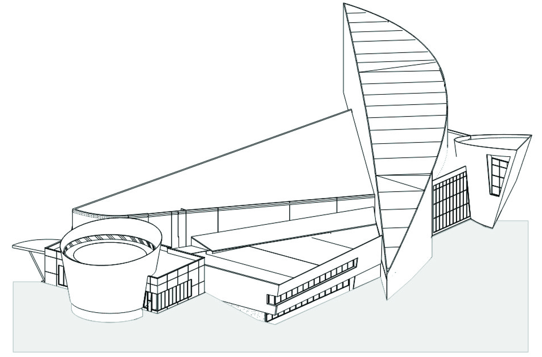 Sketch of UAMN & proposed planetarium.