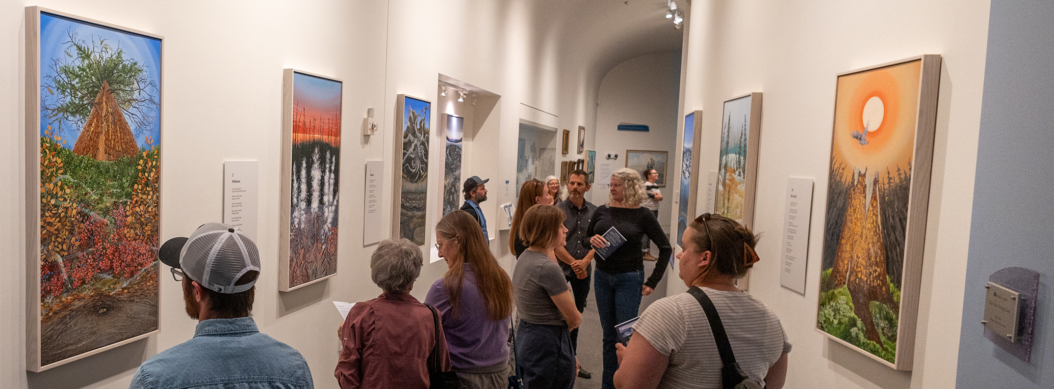 Visitors view art in the Perspectives Gallery