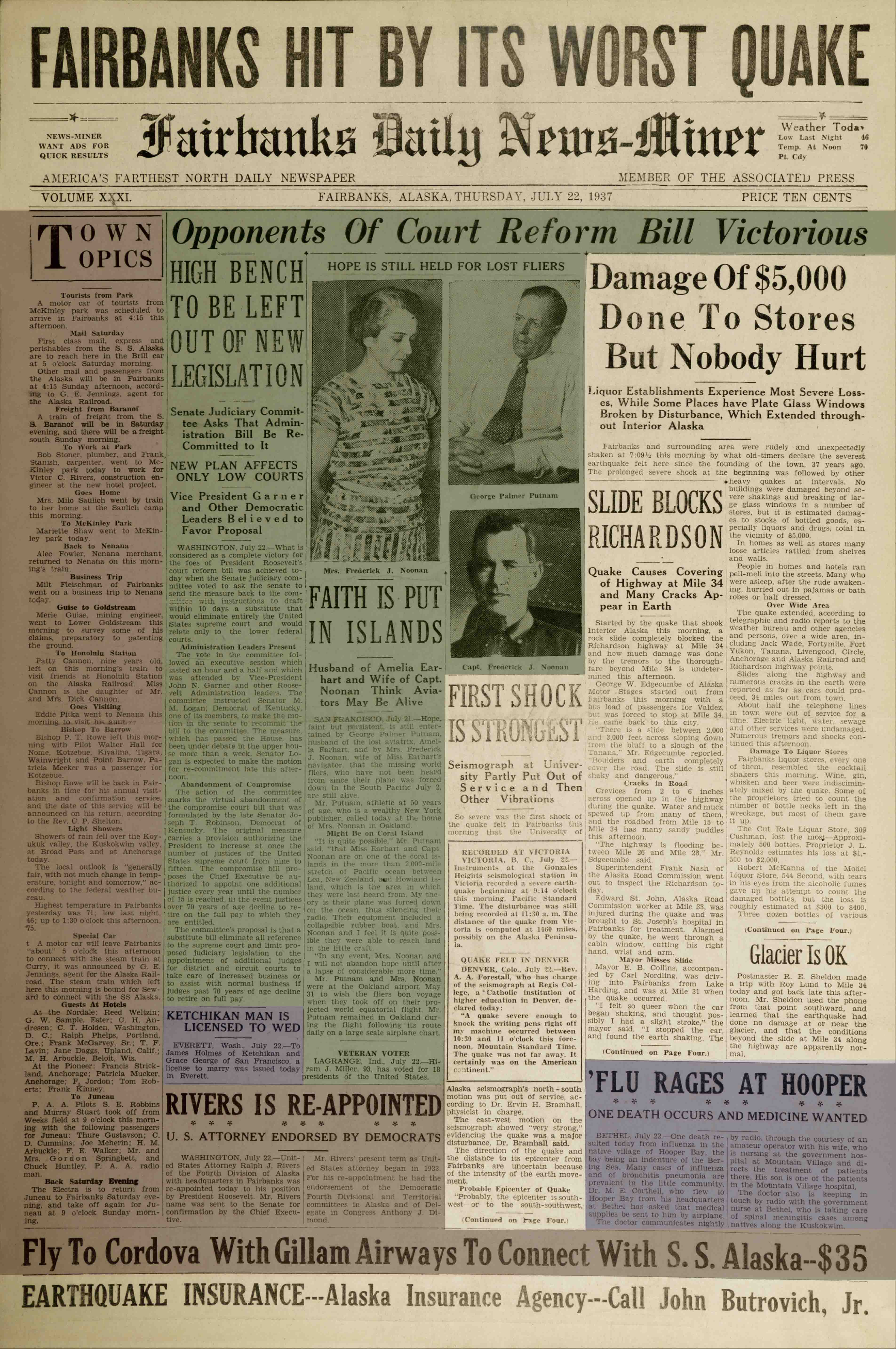 1937 July 22, Fairbanks Daily News-Miner (pg 1)