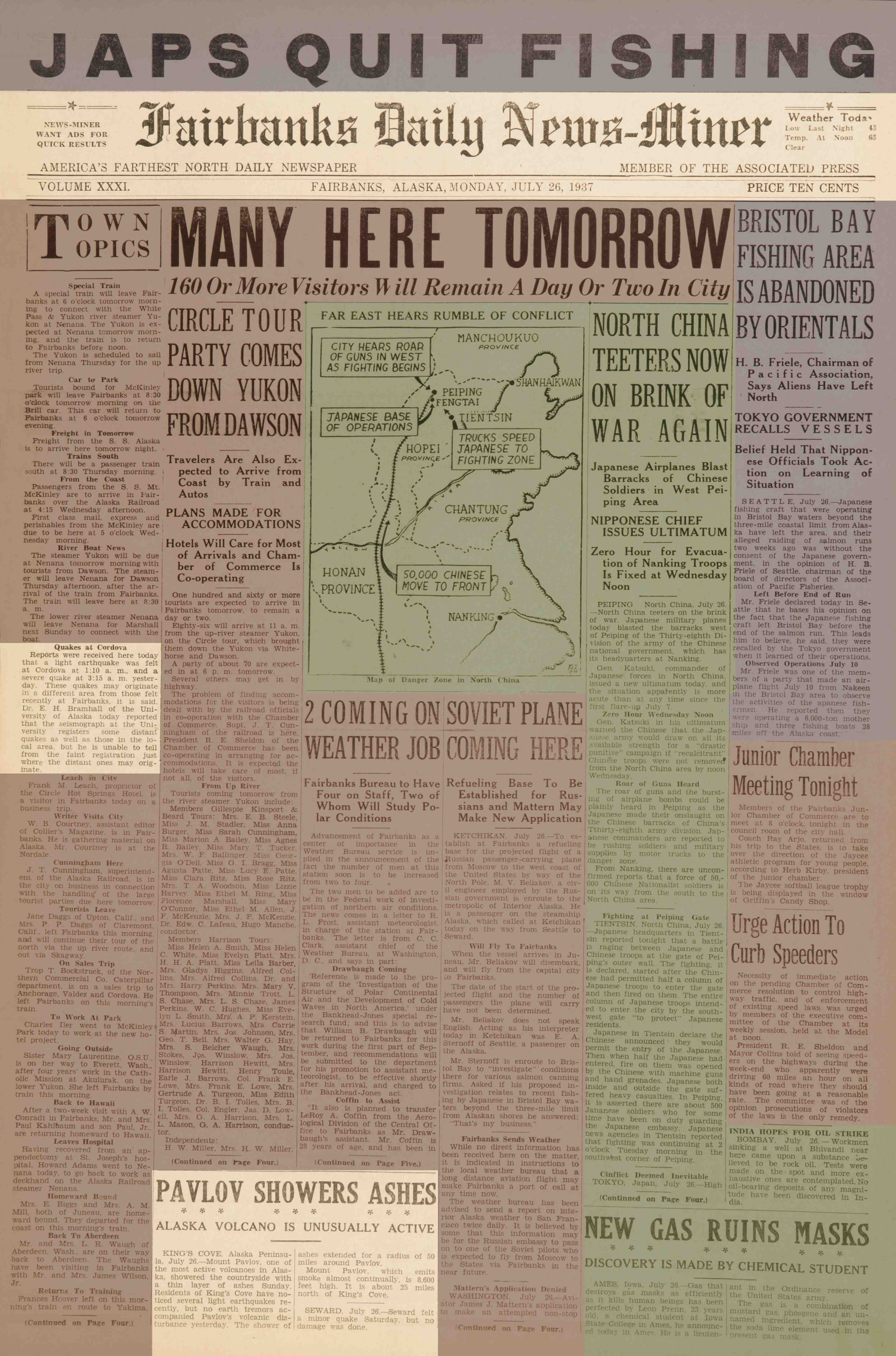 1937 July 26, Fairbanks Daily News-Miner (pg 1)