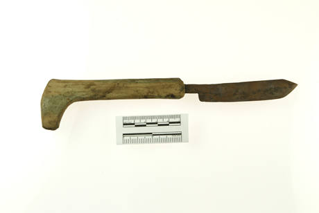 Baychimo collection UAMN Acc. 514-5247, copper men’s knife. Photo courtesy of the University of Alaska Museum of the North.