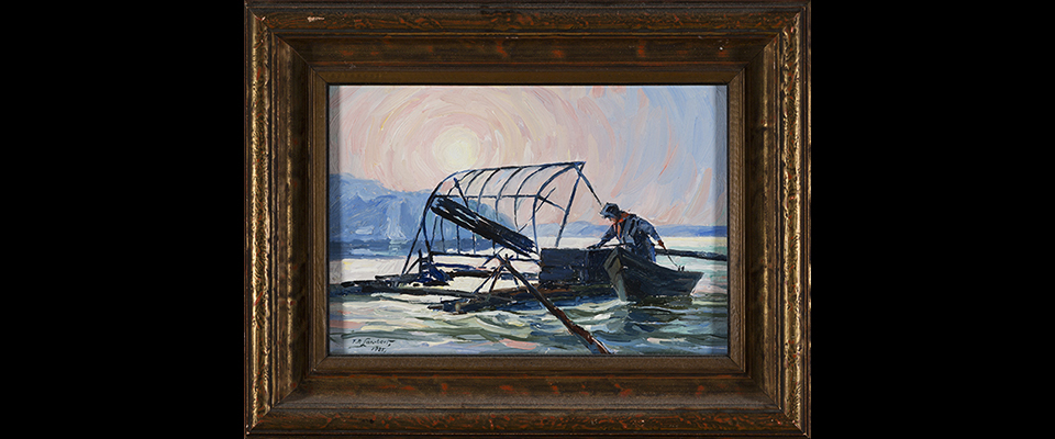 Theodore Roosevelt Lambert, Fishwheel on the Yukon, 1935, UA0903-0006