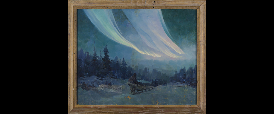 Theodore Roosevelt Lambert, Aurora and Dogteam [Unfinished], date unknown, UA1963-060-022