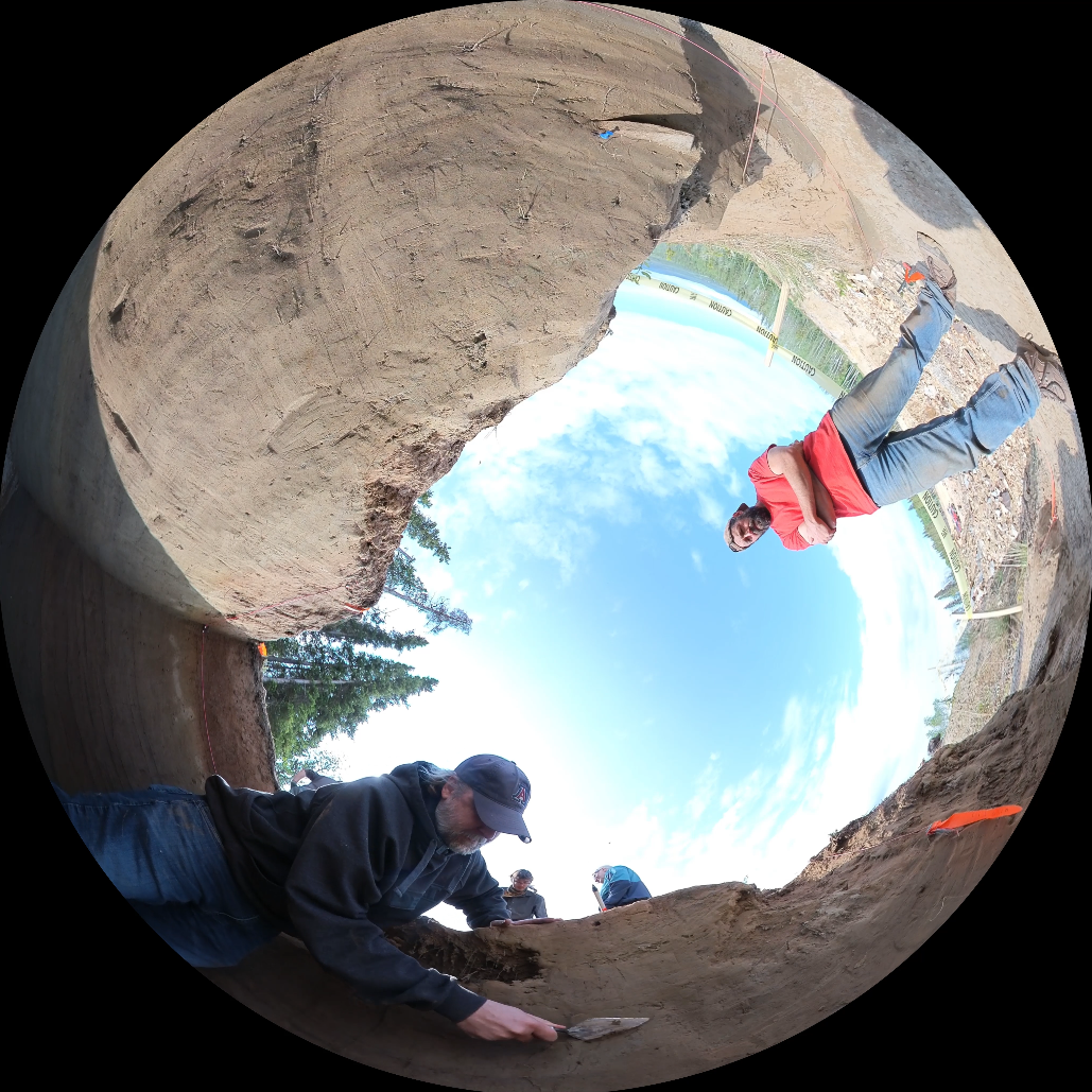 Josh Reuther and Gerad Smith at an archeological dig in Interior Alaska