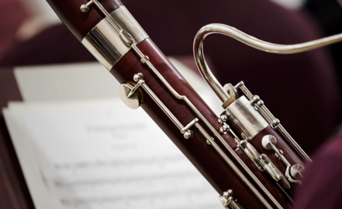 close up of a bassoon