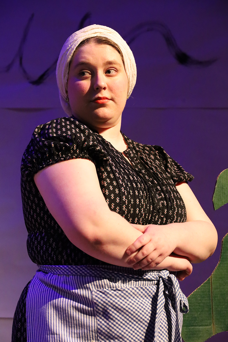 Olivia Buzby plays the role of "mother" in the UAF Opera Workshop production of Hansel and Gretel in spring 2024. Photo credit: Jaunelle Celaire