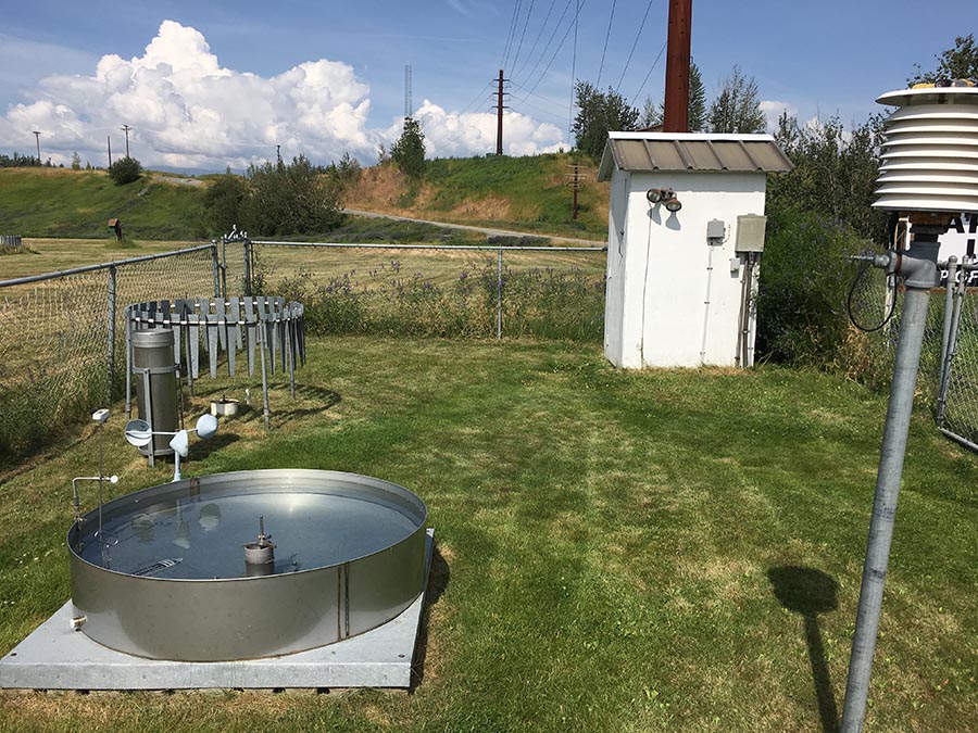 Courtesy of Matanuska Experiment Station and Cooperative ExtensionStaff have been recording weather observations from this station in Palmer since July 1, 1917.