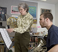 John during a private lessone with Jane Aspnes