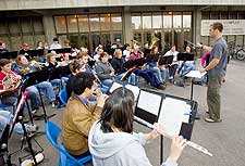 John conducts the UAF Wind Symphony rehearsal