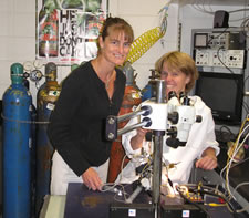 Michelle and Barbara in the lab