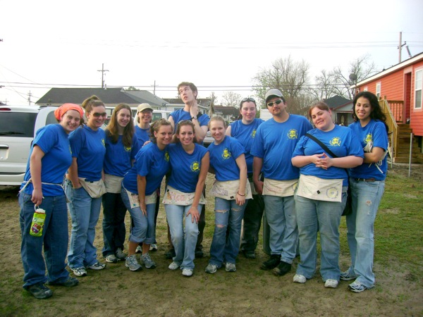 The ASB Team gets ready for a hard day's work after the morning rally. Left to right, Clarissa Ribbens, Tabitha Johnson, Megan Richards, Renee Pasker, Brian Lyke, Kari Pile, Temple Dillard, Erica Milstead, Alexis Fernandez, Emily Schooley, Erica Schooley and Cynthia Lashinski. Photo by JJ Boggs.