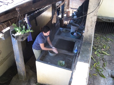 Erin doing laundry