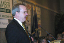 Jake Poole at podium