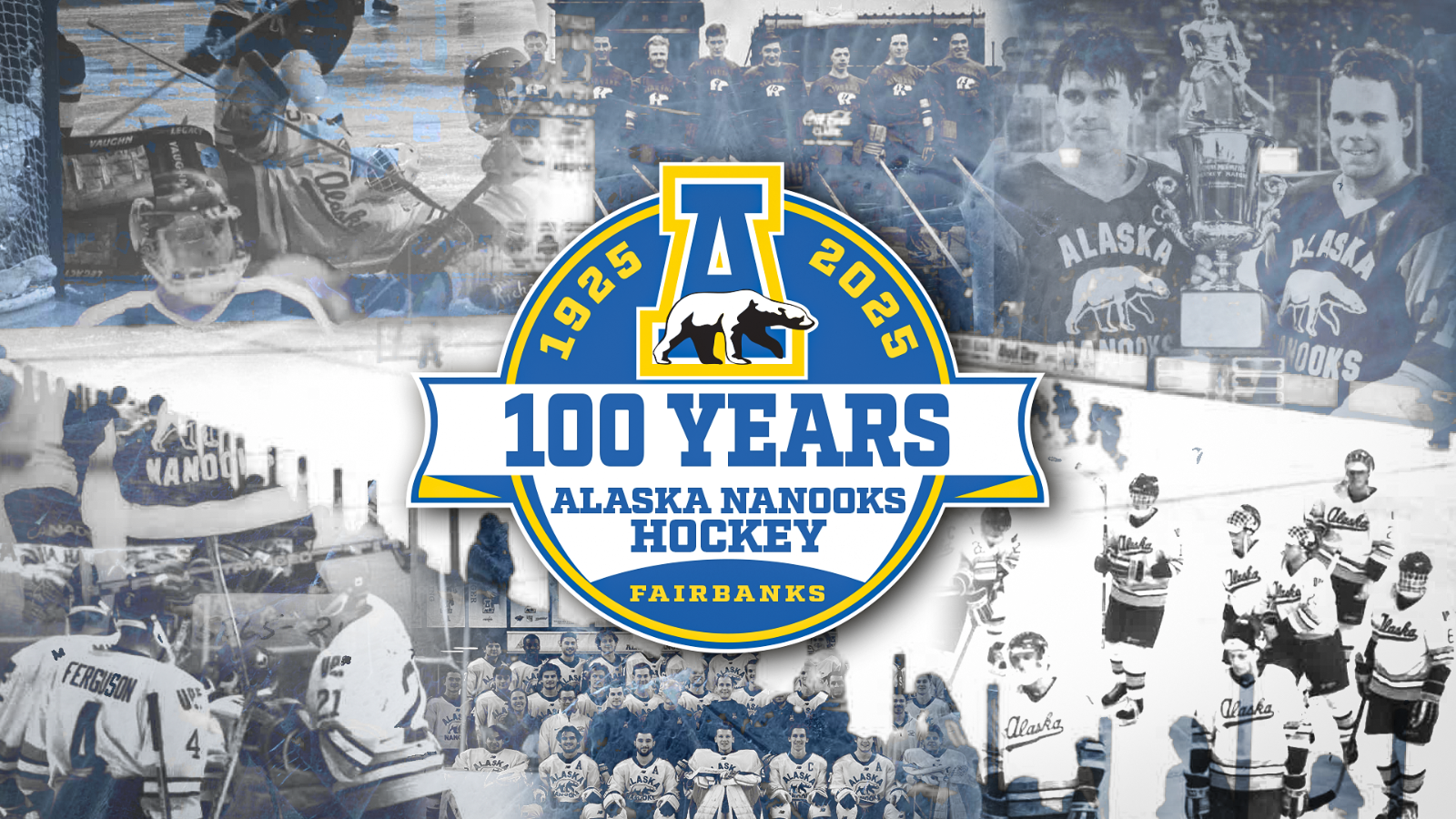 100 Years of Alaska Hockey graphic.