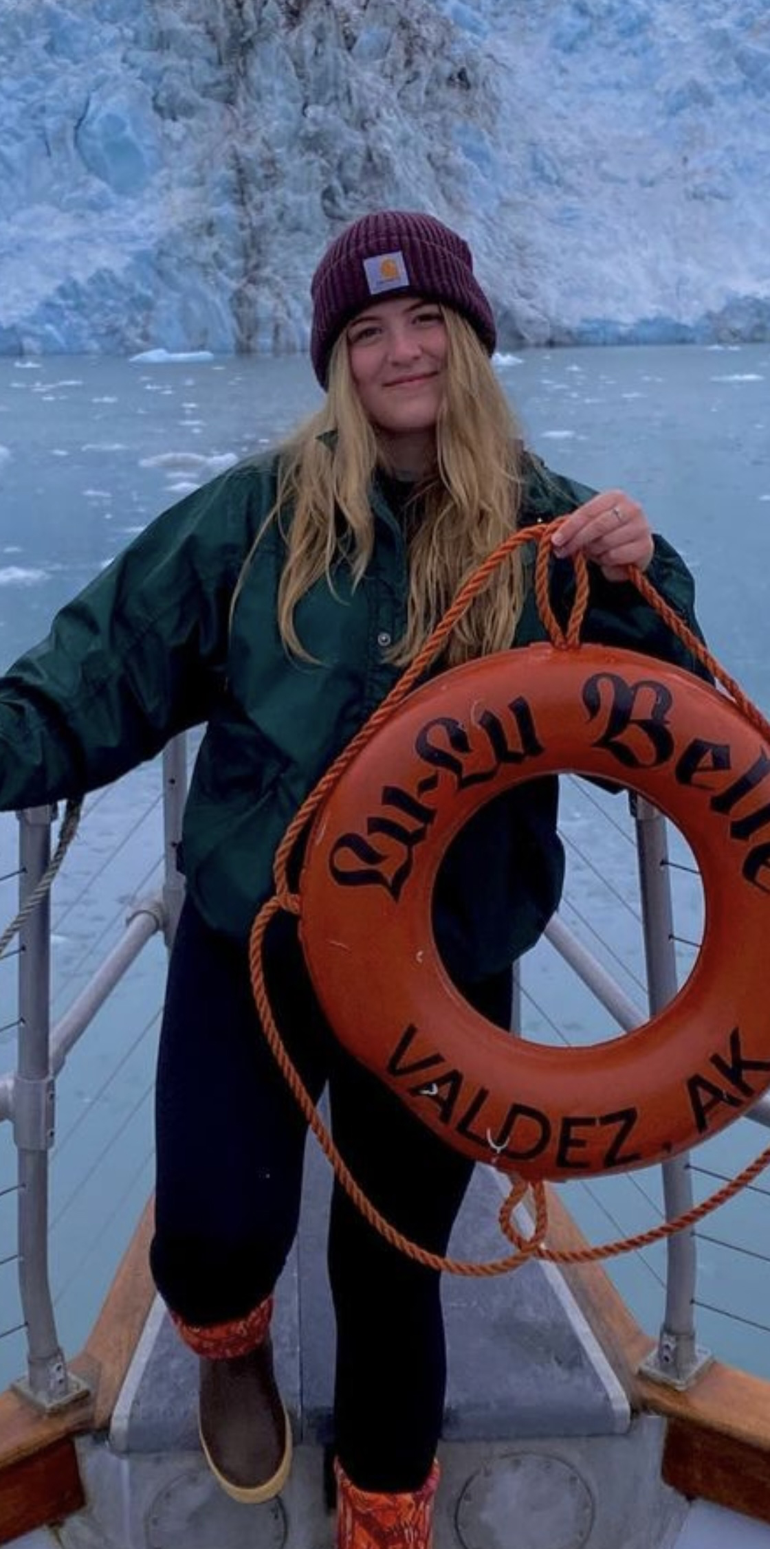 BLaST Scholar Maggie House as a deckhand in Valdez, Alaska.
