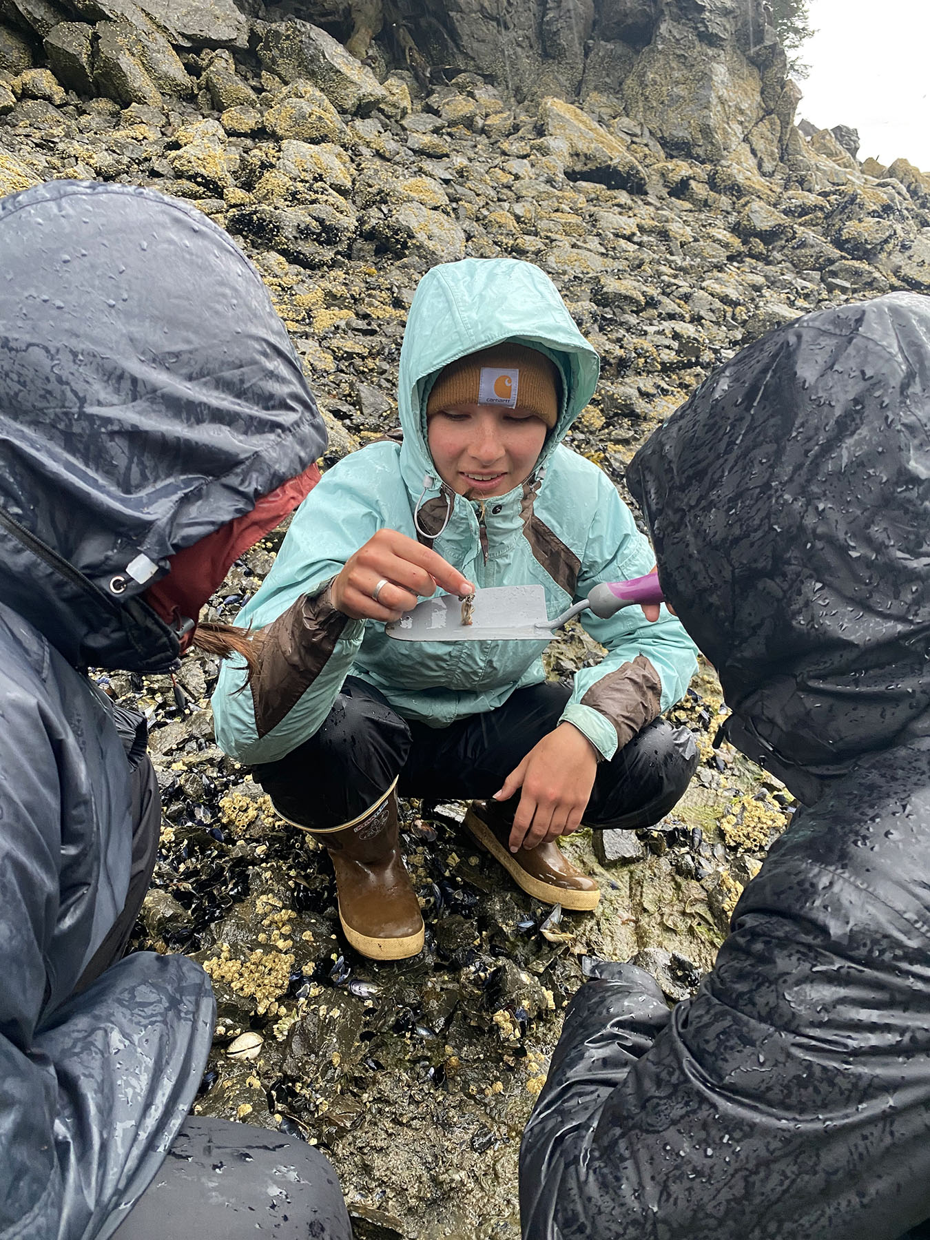 Girls on Water participants study marine life.