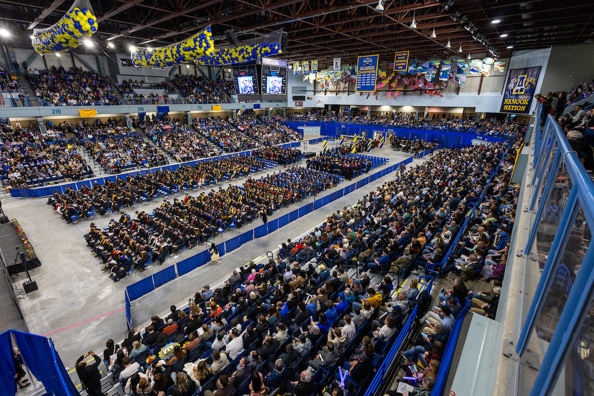 A full house during the 2025 University of Alaska Fairbanks Commencement Ceremony on May 3, 2025, at the Carlson Center.